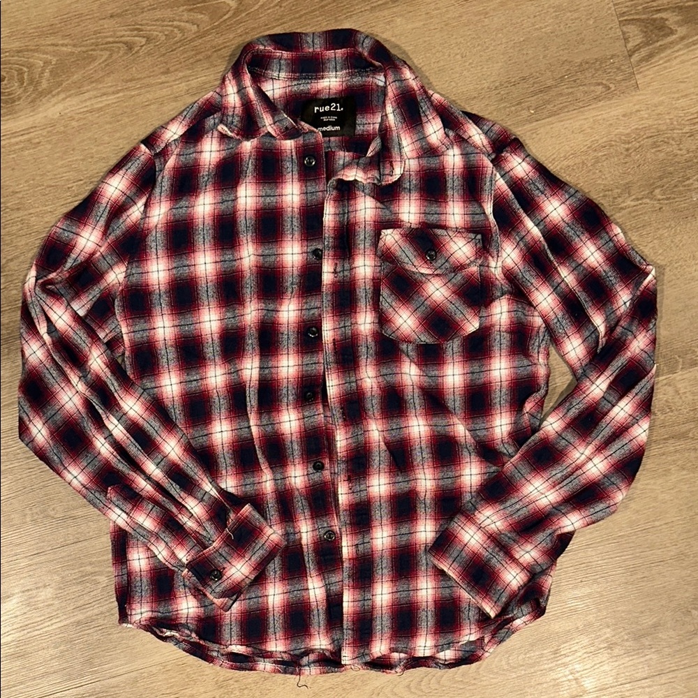 Rue21 Men's Red Plaid Shirt